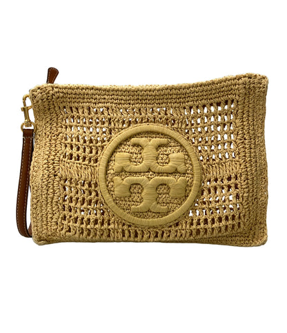 Tory Burch クラッチバッグ ラフィア ロゴ レディース トリーバーチ
