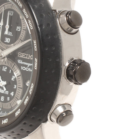 SEIKO 腕時計 クオーツ ブラック 7T62-0HL0 メンズ セイコー