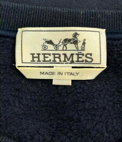 HERMES トレーナー レザーパッチ メンズ SIZE M エルメス