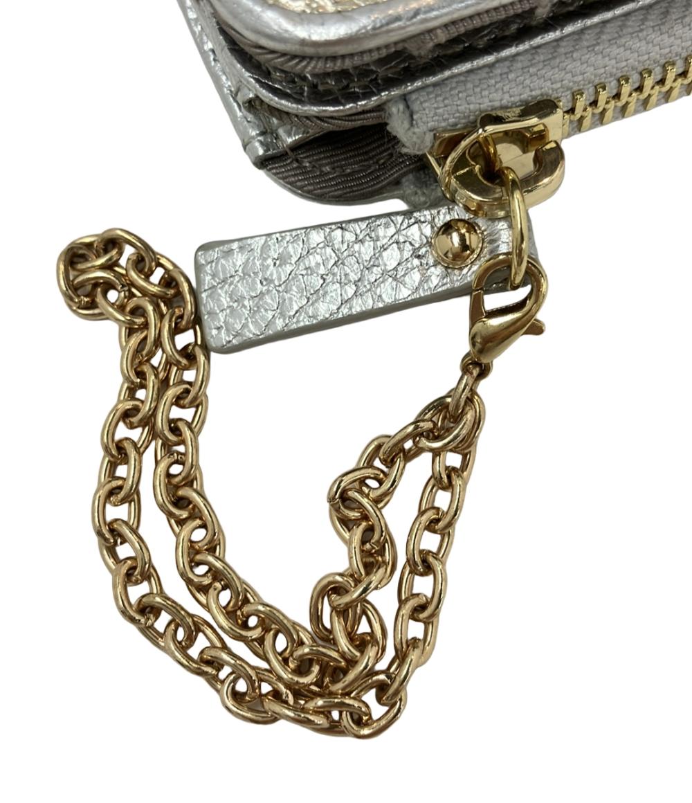 美品 マリクレール L字ファスナー二つ折り長財布 レディース marie claire