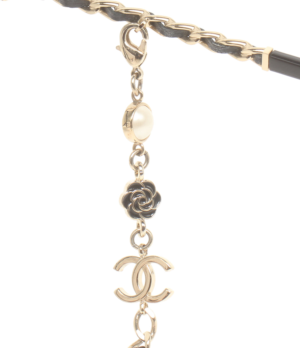 CHANEL 伊達メガネ アイウェア 57□17 チェーン付 5210-Q-A レディース シャネル