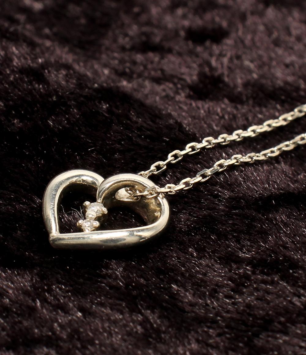 ザ・キッス ネックレス SV SV950 ダイヤ ハートモチーフ レディース THE KISS
