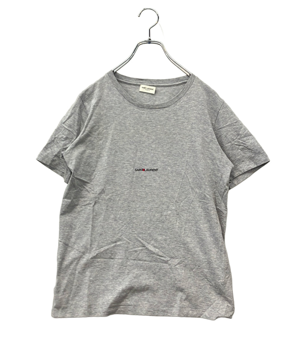 SAINT LAURENT 半袖Tシャツ コットン100% クルーネック ロゴ メンズ サンローラン