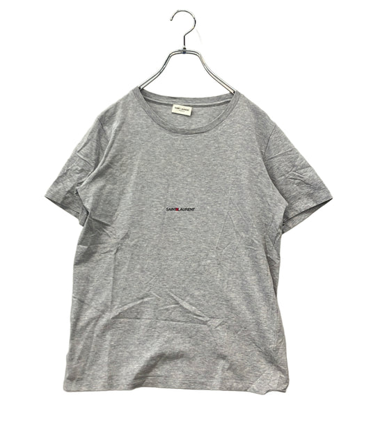 SAINT LAURENT 半袖Tシャツ コットン100% クルーネック ロゴ メンズ サンローラン