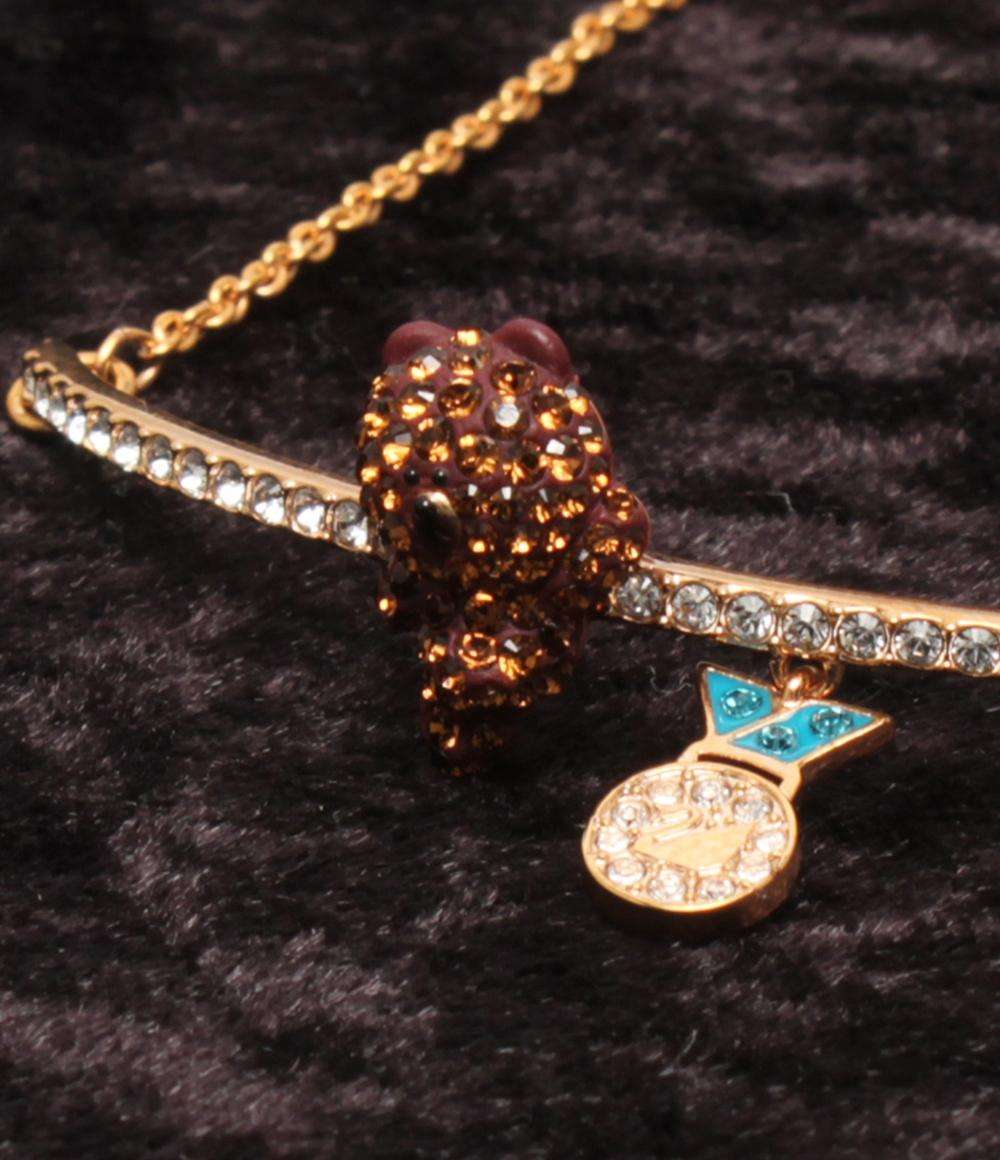 美品 SWAROVSKI ブレスレット クマモチーフ ブラウンベア ラインコラボ レディース スワロフスキー