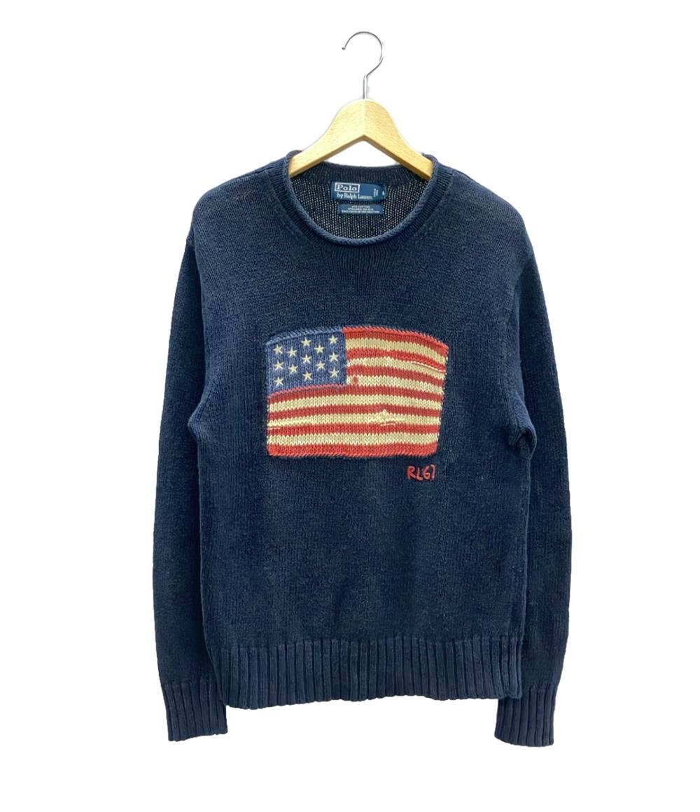 ポロ・ラルフローレン リネンシルク混ニットセーター アメリカ 星条旗 メンズ SIZE M POLO RALPH LAUREN