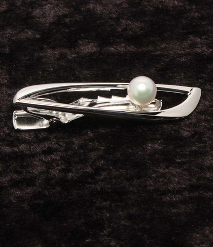 美品 MIKIMOTO タイバー タイピン SV パール 7.4mm メンズ ミキモト