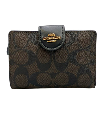 COACH 二つ折り財布 ミディアム コーナー ジップ ウォレット シグネチャー キャンパス シグネチャー レディース コーチ
