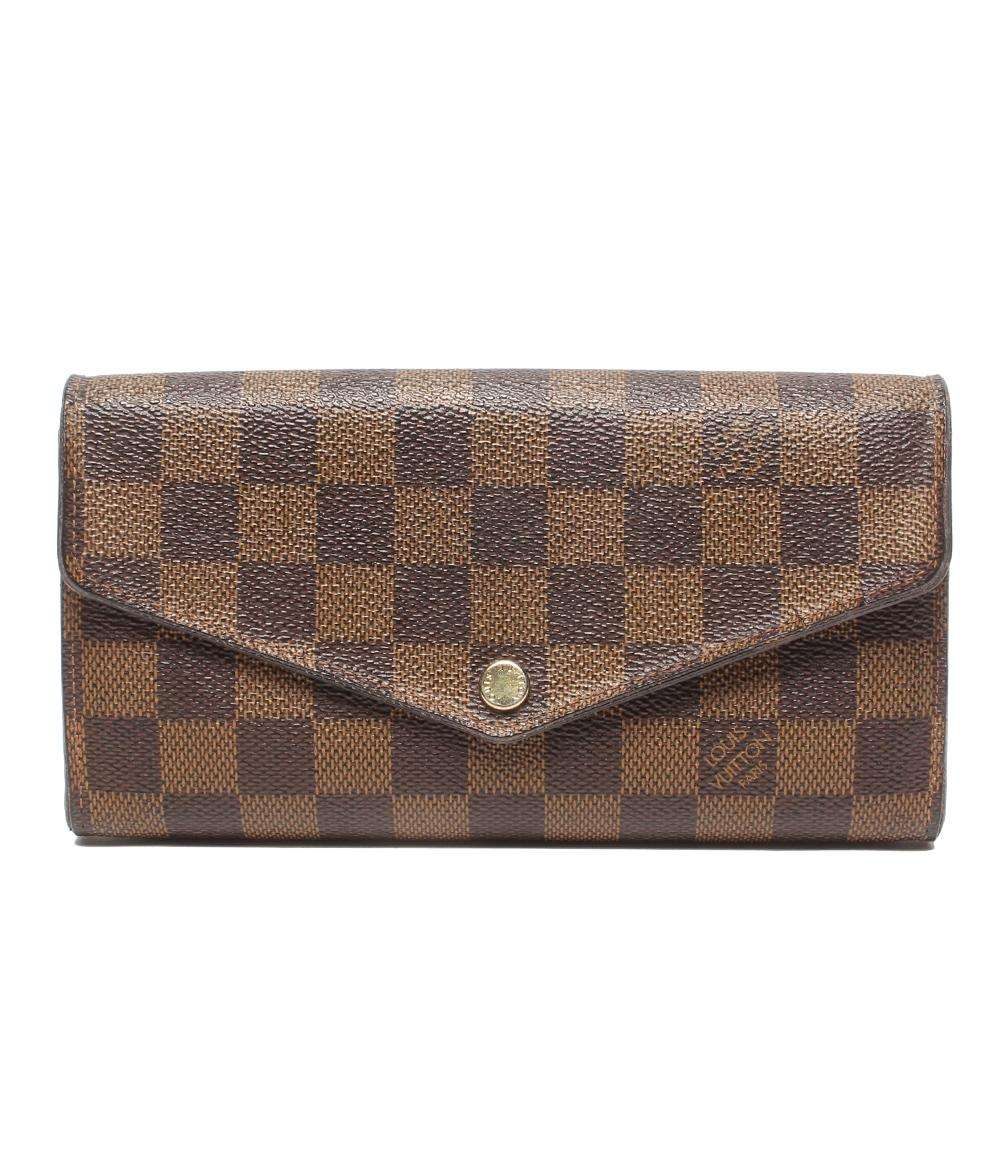 美品 ルイ・ヴィトン ダミエ・エベヌ ポルトフォイユ・サラ 長財布 N61734 LOUIS VUITTON（ルイ・ヴィトン） 中古 長財布 ポルトフォイユ・サラ