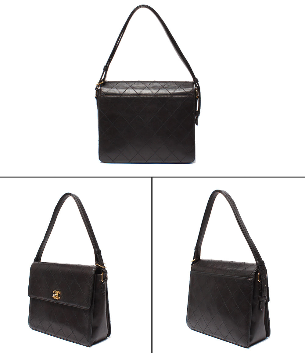 CHANEL ショルダーバッグ ゴールド金具 マトラッセ ラムスキン 5番台 肩掛け 斜め掛け レディース シャネル