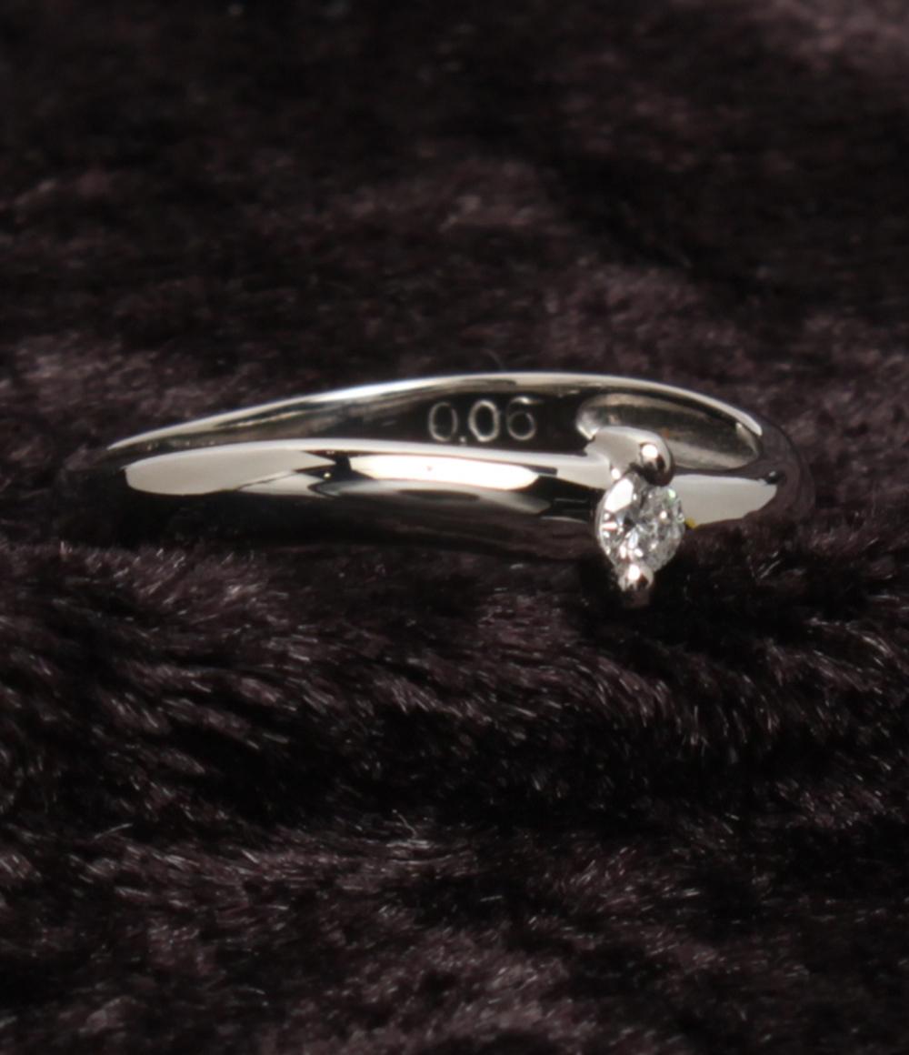 美品 リング 指輪 Pt900 ダイヤ 0.06ct レディース SIZE 12号