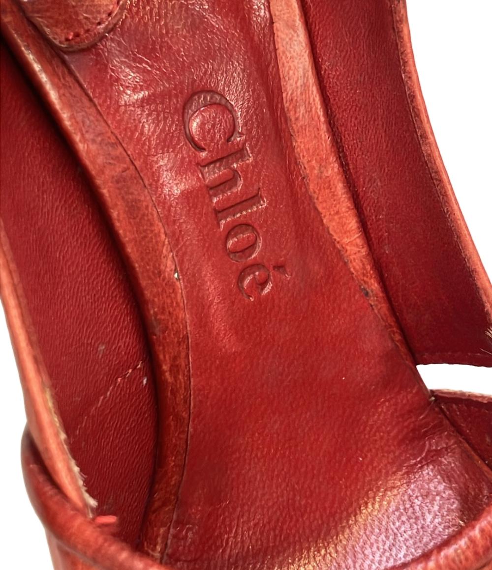 クロエ オープントゥサンダル  チャンキーヒール レディース SIZE 36 1/2 (M) Chloe
