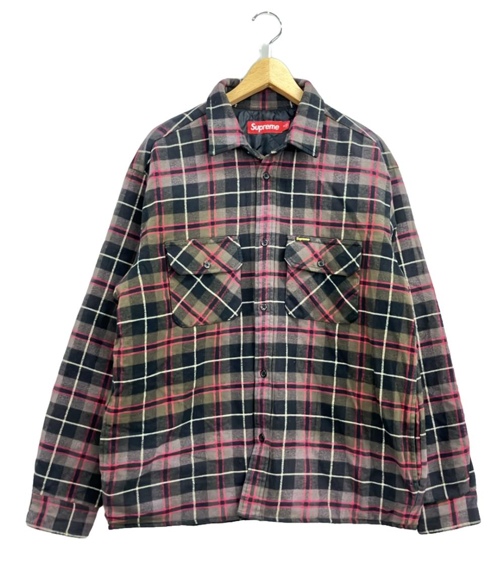 シュプリーム キルテッド フランネルシャツ 中綿 メンズ SIZE M Supreme