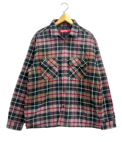 シュプリーム キルテッド フランネルシャツ 中綿 メンズ SIZE M Supreme
