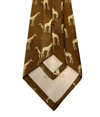 美品 セリーヌ ネクタイ シルク100% キリン柄 メンズ CELINE