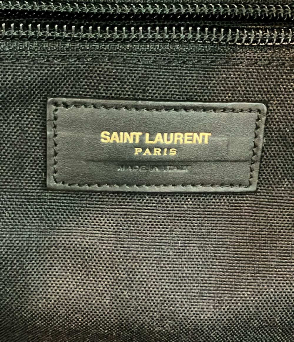 SAINT LAURENT キャンバス リュック レオパード レディース サンローラン