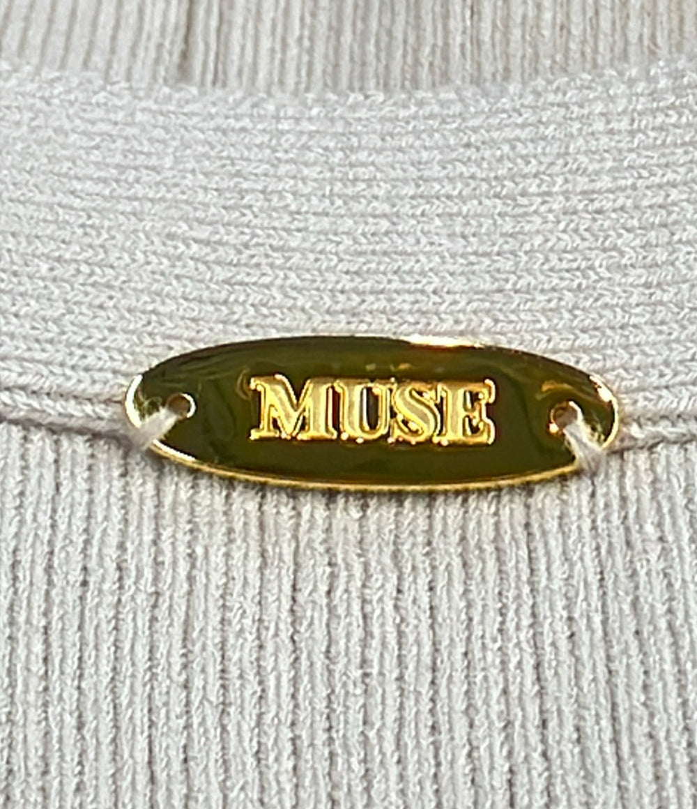 美品 MUSE 長袖 Vネック カーディガン レディース ミューズ