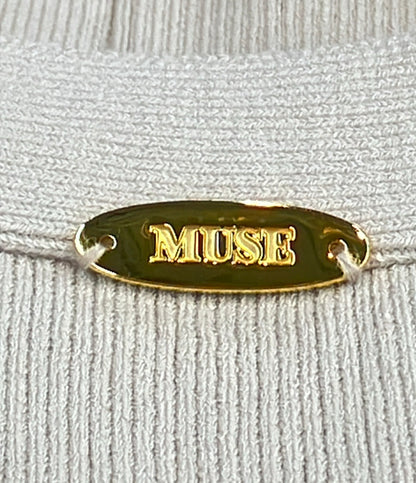 美品 MUSE 長袖 Vネック カーディガン レディース ミューズ