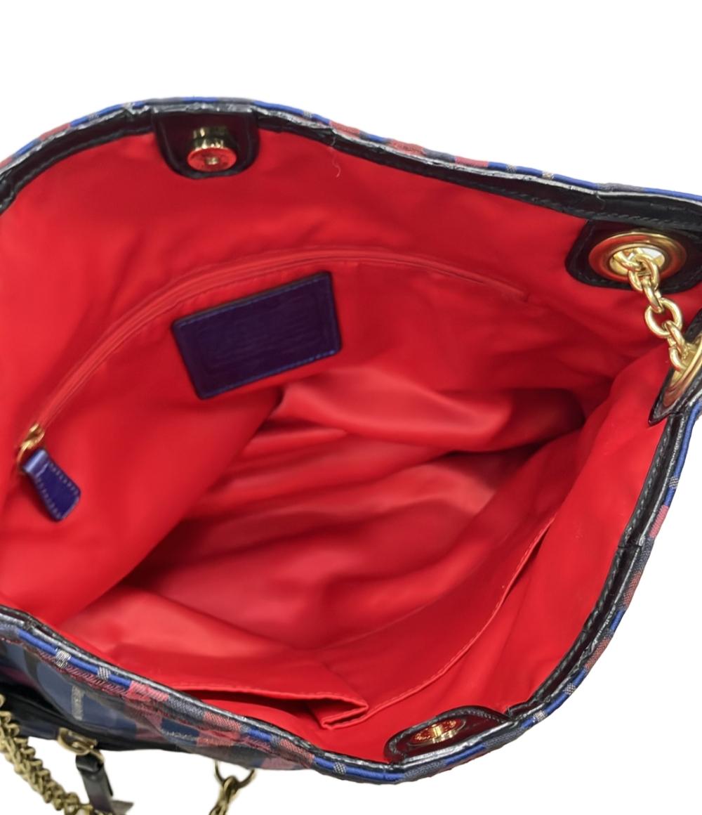 COACH ショルダーバッグ 肩掛け チェック柄 シグネチャー 21136