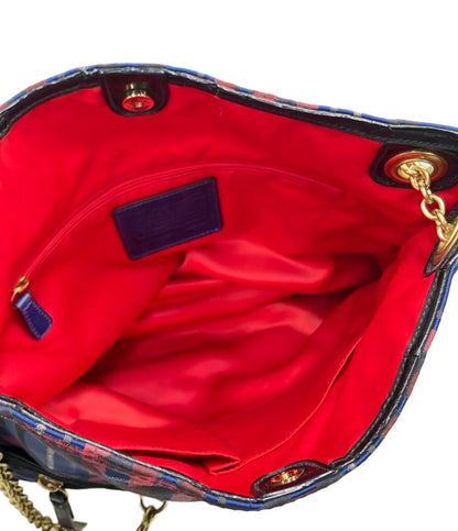 COACH ショルダーバッグ 肩掛け チェック柄 シグネチャー 21136 レディース コーチ