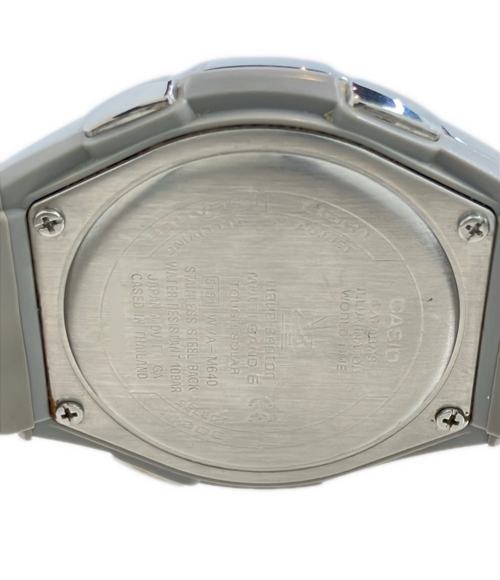 CASIO 腕時計 ソーラー ネイビー WVA-M640 メンズ カシオ