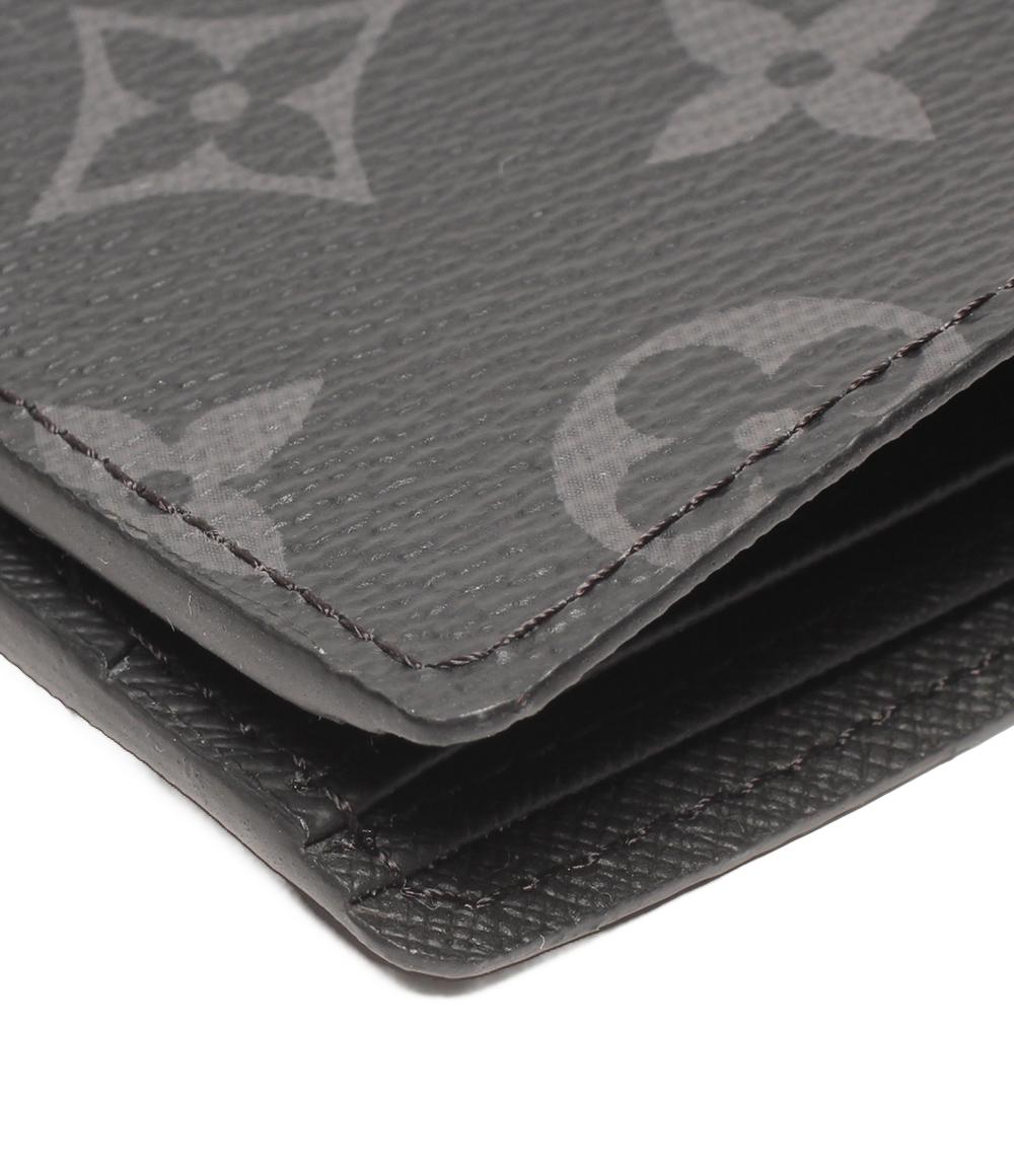 美品 LOUIS VUITTON 二つ折り財布 ポルトフォイユ･ミュルティプル モノグラムエクリプス M61695 メンズ ルイ・ヴィトン