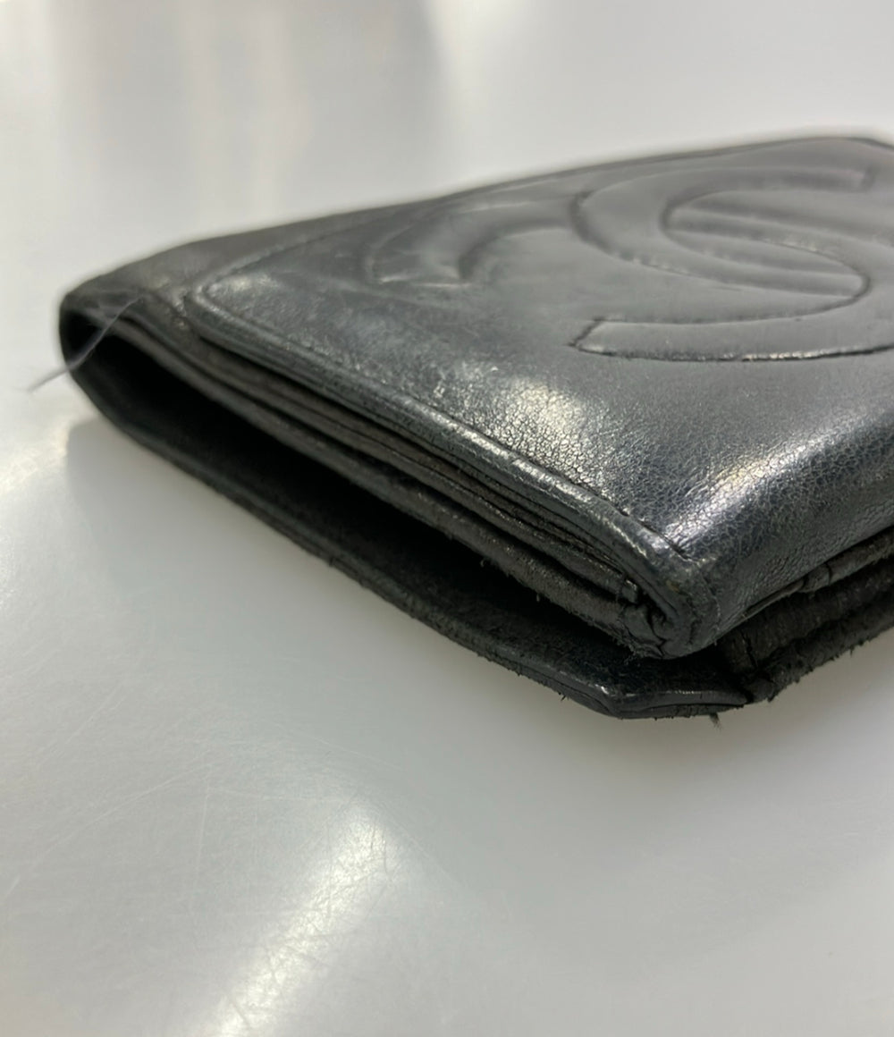 CHANEL ダブルホック 二つ折り財布 レディース シャネル