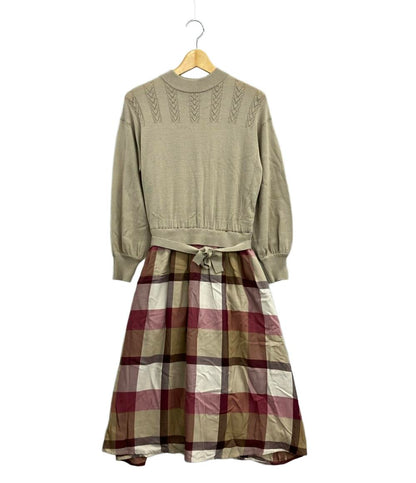 ブルーレーベルクレストブリッジ 長袖ワンピース チェック レディース SIZE 38 (M) BLUE LABEL CRESTBRIDGE