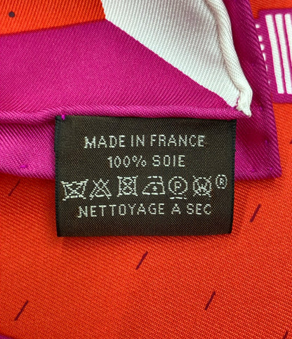 美品 HERMES スカーフ カレ90 シルク 100% アルネドゥティモン レディース エルメス