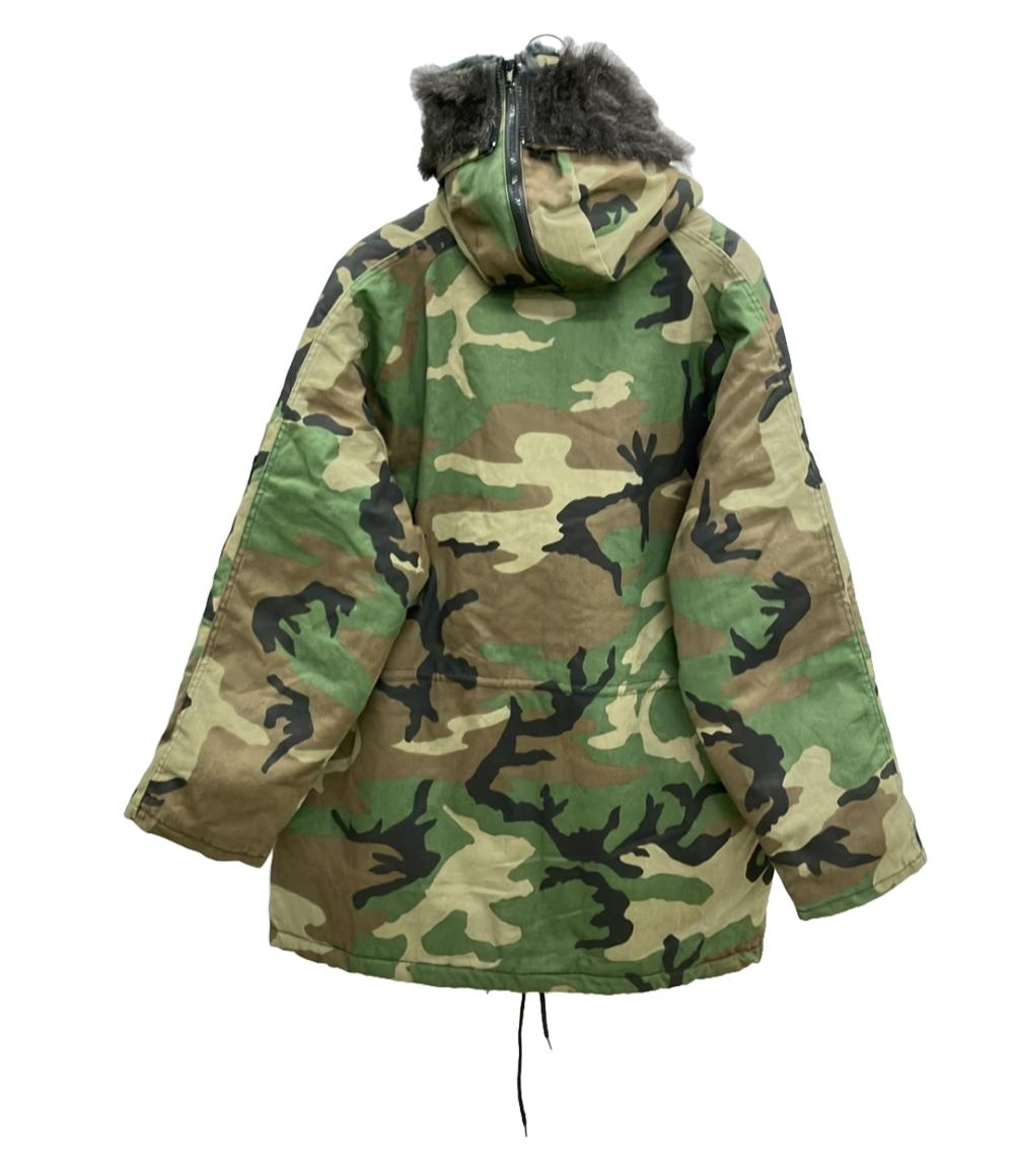 ダコタ カモフラ柄ファーフーデッドマウンテンジャケット アウター