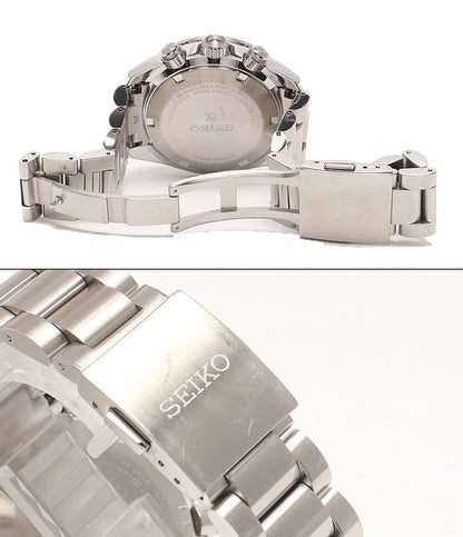 SEIKO 腕時計 プロスペックス スピードタイマー ソーラー ネイビー V192-0AH0 メンズ セイコー
