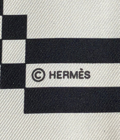 HERMES スカーフ カレ45 シルク100% ブリッド ドゥ ガラ ピクセル メンズ エルメス