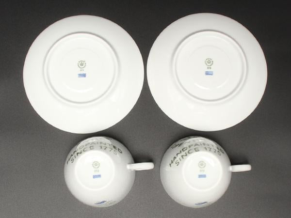 美品 Royal Copenhagen カップ＆ソーサー 2客セット ペア フルーテッド シグネチャー ロイヤルコペンハーゲン