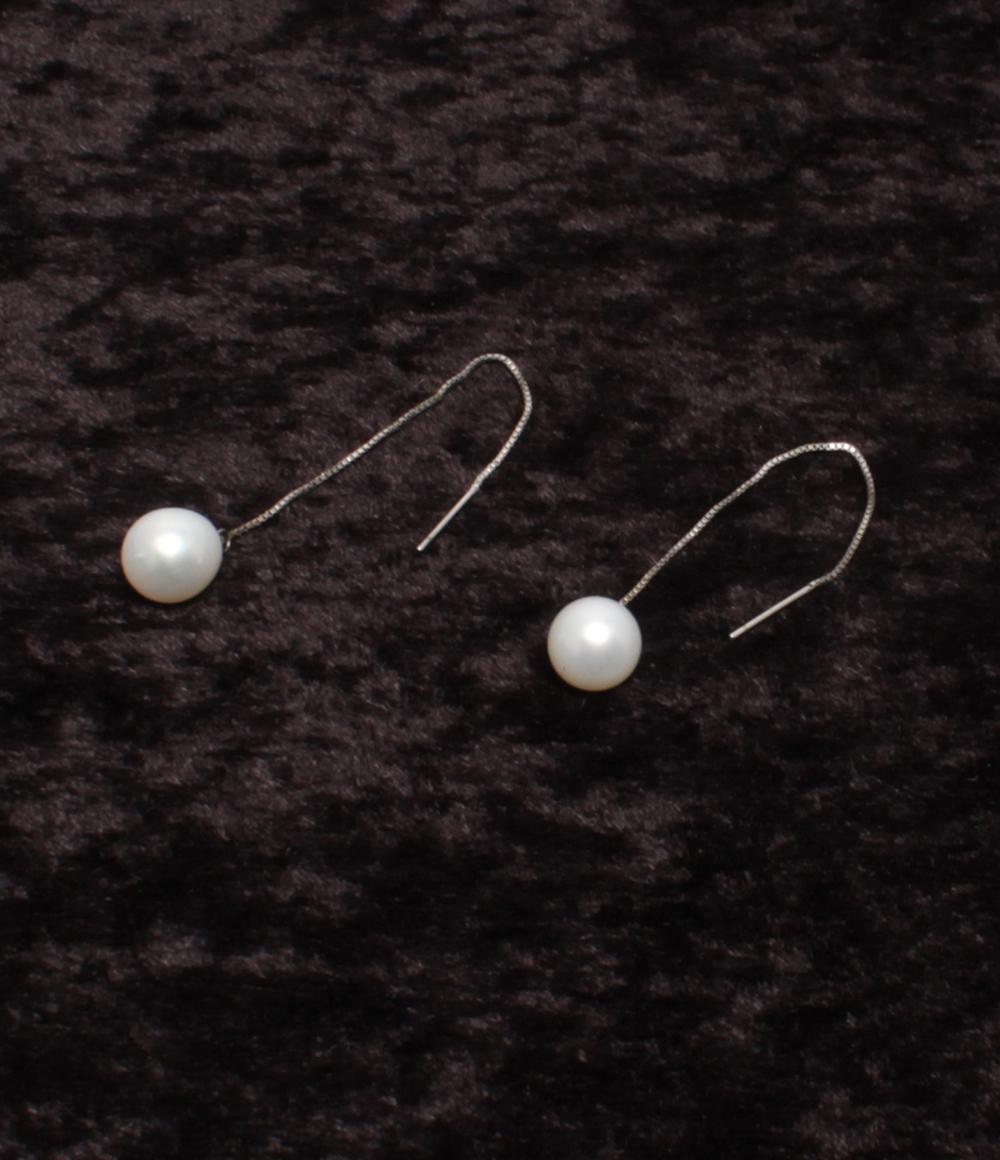 ピアス SV オーバルパール 8.5mm レディース