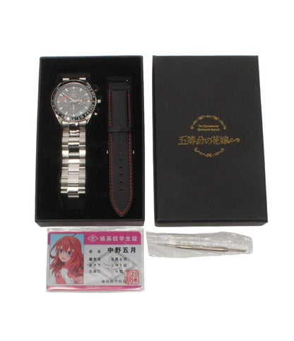 美品 腕時計 ウィンタースペシャルモデル 五等分の花嫁 中野五月 ソーラー ブラック メンズ