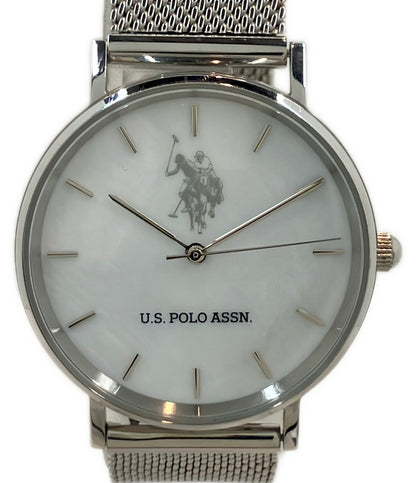 U.S.POLO.ASSN 腕時計 クオーツ ホワイト US-1A レディース メンズ ユーエスポロアッスン
