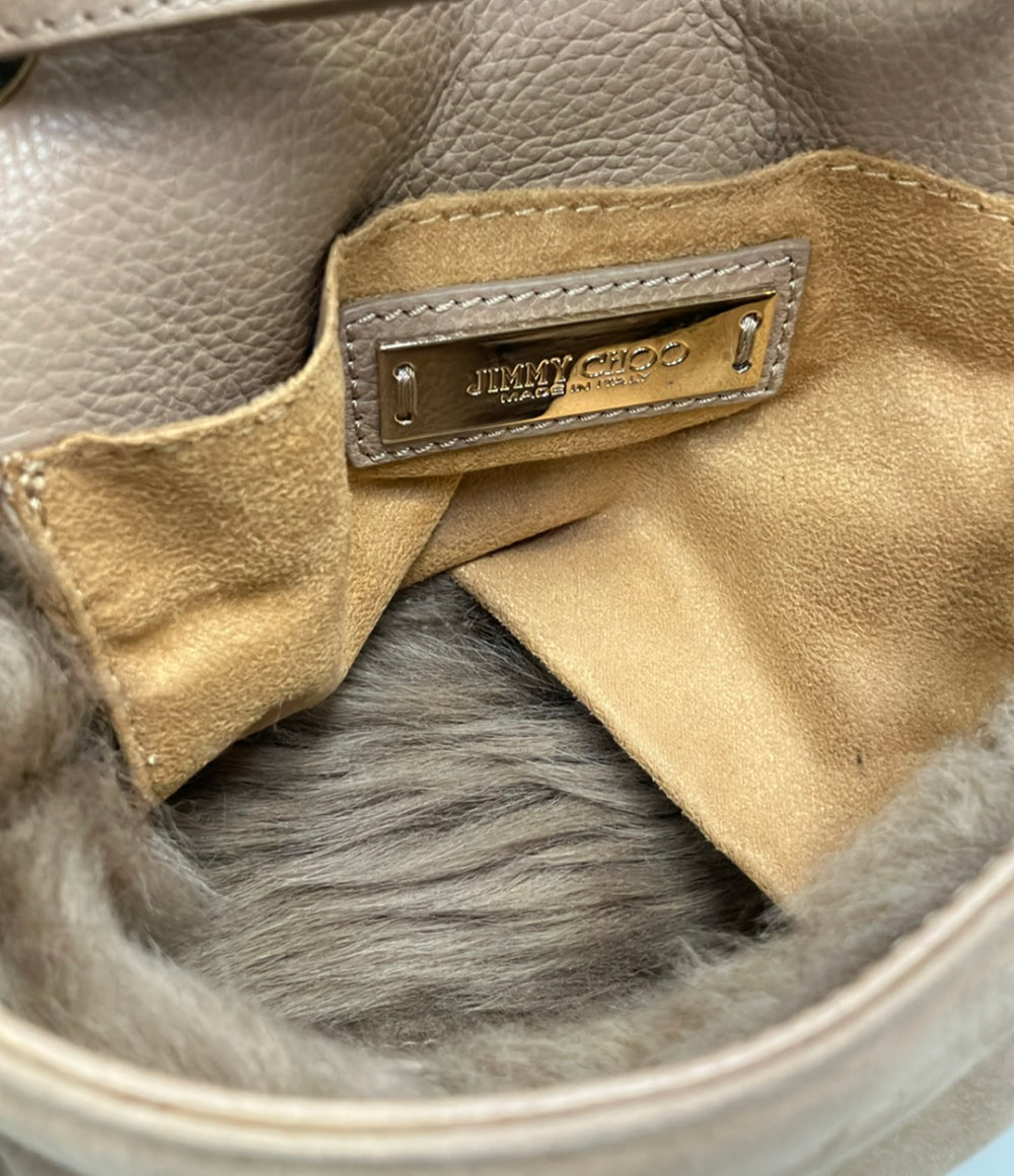 Jimmy Choo 2way ハンドバッグ ショルダーバッグ 斜め掛け ムートン レディース ジミーチュウ