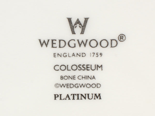 美品 WEDGWOOD ピクルスディッシュ オーバル 皿 22cm コロシアム プラチナ ウエッジウッド