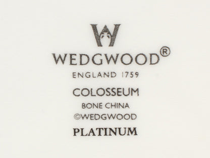 美品 WEDGWOOD ピクルスディッシュ オーバル 皿 22cm コロシアム プラチナ ウエッジウッド