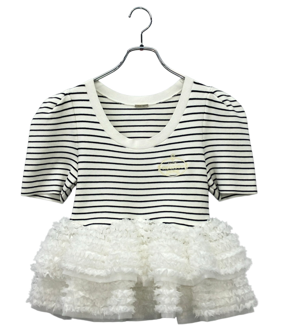 美品 snidel Chacott ペプラムニットプルオーバー SWNT261109 レディース SIZE F (M) スナイデル チャコット