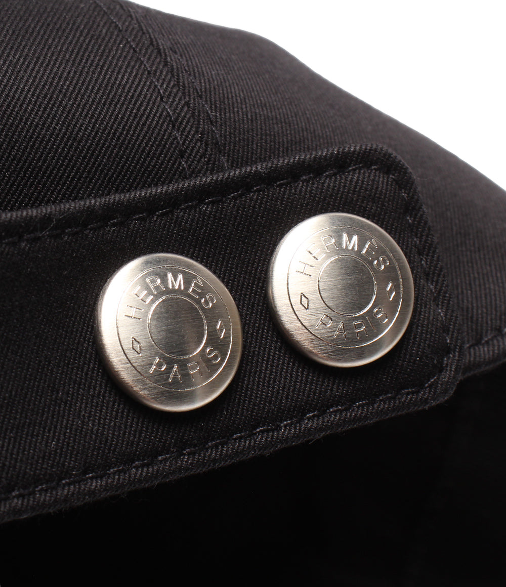 HERMES キャップ キャスケット スナップボタン式 シルバー金具 マイルス H261019N メンズ レディース SIZE 58 エルメス