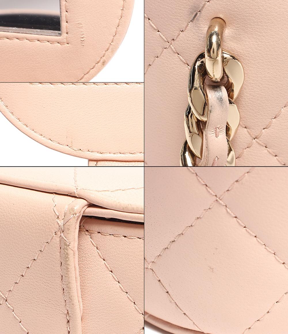 シャネル チェーンレザーショルダーバッグ ココマーク ゴールド金具 ミニバニティバッグ マトラッセ ラムスキン レディース CHANEL