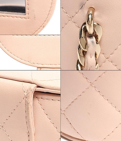 シャネル チェーンレザーショルダーバッグ ココマーク ゴールド金具 ミニバニティバッグ マトラッセ ラムスキン レディース CHANEL