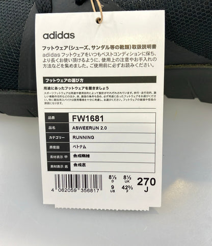 美品 adidas ローカットスニーカー ASWEERUN 2.0 FW1681 メンズ SIZE 27.0 (L) アディダス