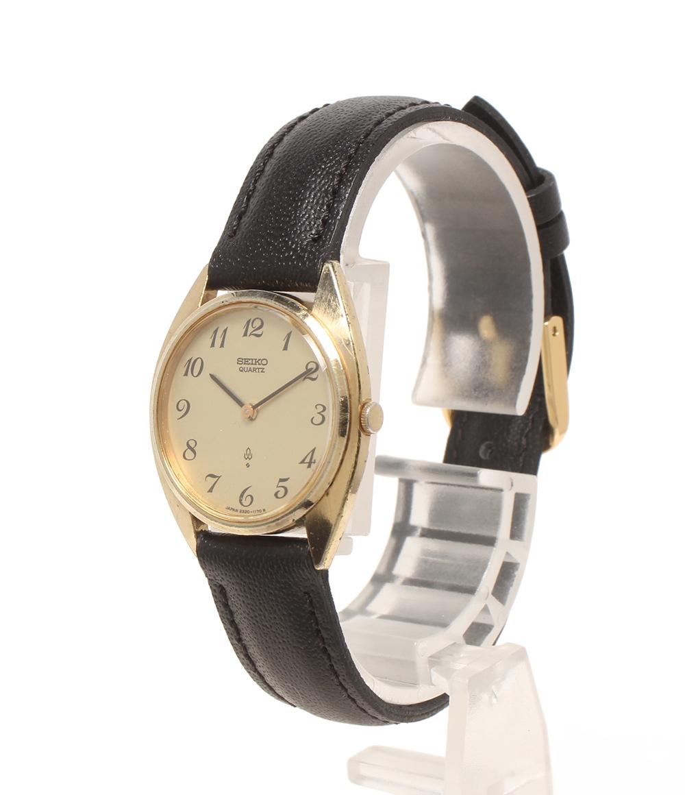 SEIKO CREDOR 腕時計 18KT クオーツ ゴールド 5A74-0030 メンズ