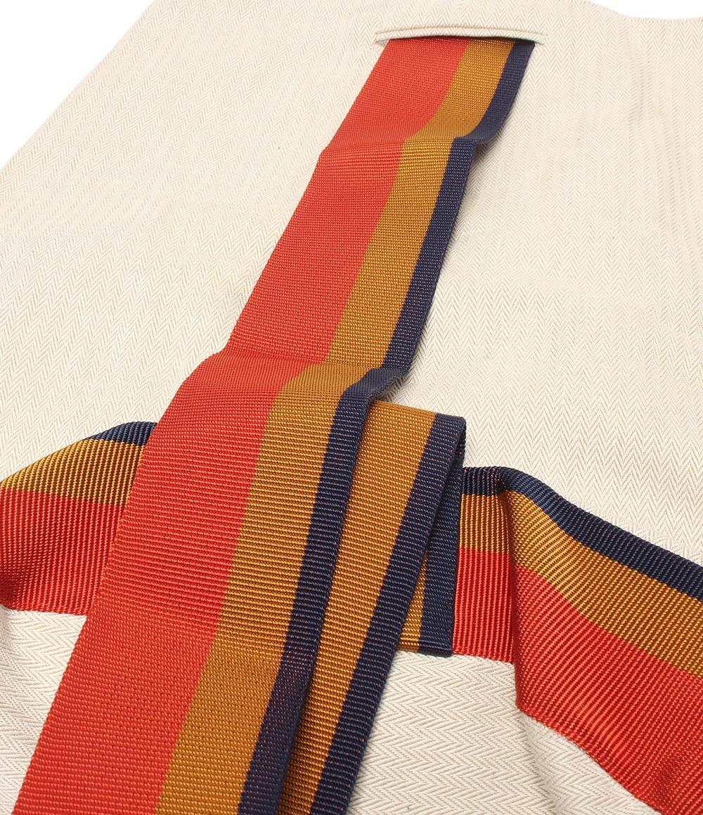 美品 HERMES ショルダーバッグ 斜め掛け ボディバッグ シルバー金具 トワルシェブロン キャバリエ レディース メンズ エルメス