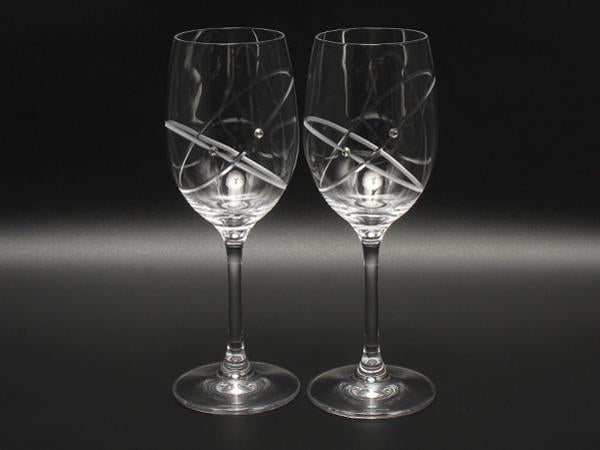 美品 WEDGWOOD ワイングラス 2点セット ペア プロミシス ウィズディスリング ウエッジウッド