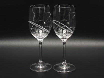 美品 WEDGWOOD ワイングラス 2点セット ペア プロミシス ウィズディスリング ウエッジウッド