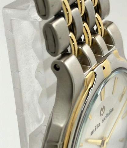 ミラショーン 腕時計 クオーツ シルバー 1L22 メンズ mila schon