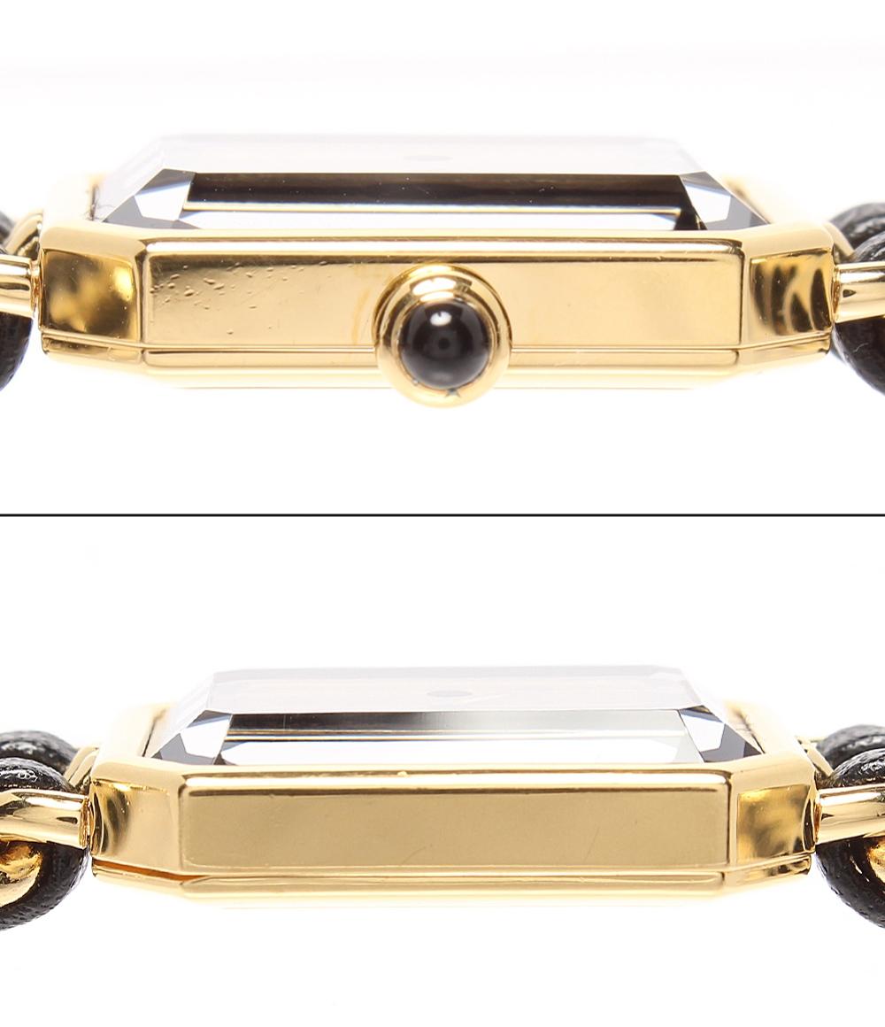 CHANEL 腕時計 プルミエール クオーツ ブラック シャネル